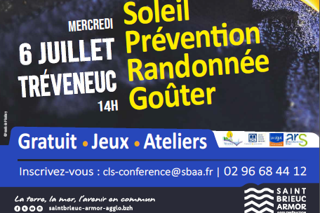 msa_armorique's tweet photo. Une rando #solaire ☀️🚶 est organisée aujourd'hui à 14h à #Treveneuc par @StBrieucAgglo en partenariat avec la #MSA, l'ARS &amp; la ligue contre le cancer. 

Au programme : #randonnée, ateliers, info sur le risque solaire, jeux (gratuit, ouvert à tous et sur inscription). #prévention https://t.co/jBOdvCCGIN