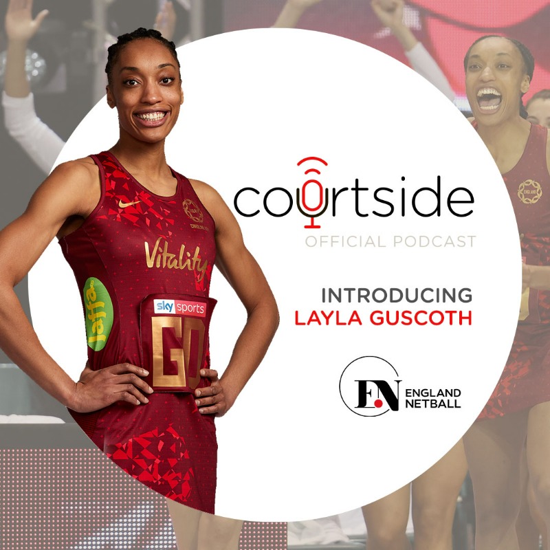 EnglandNetball's tweet photo. Next on #ENCourtside is… @LaylaGuscoth! 😍

In this week’s episode, we cover:

🇿🇦 South Africa camp
🌹 First Roses cap (ft. a special guest 👀)
🩺 Working on the frontline during Covid-19