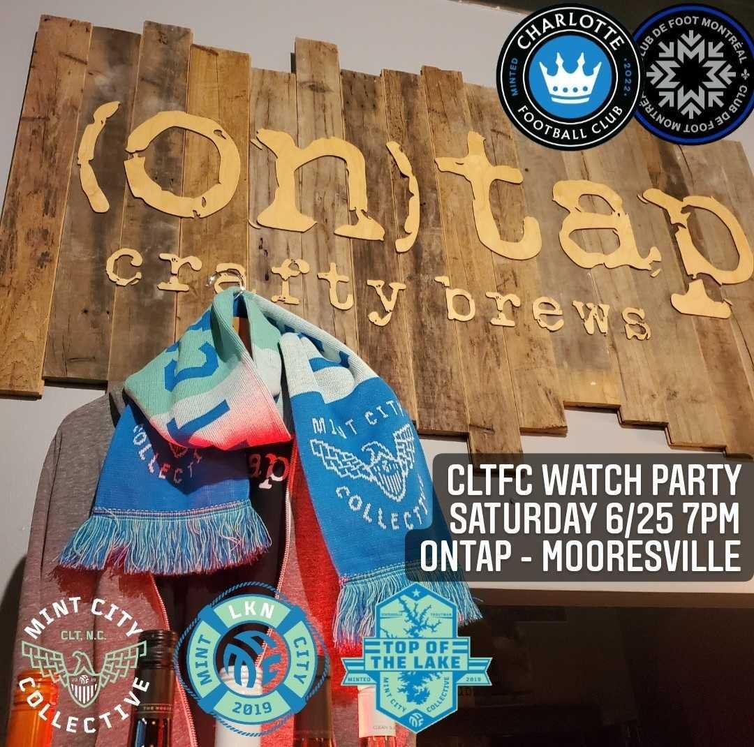 Come out to @OnTapNC to watch <a href="/CharlotteFC/">Charlotte FC</a>
 take on <a href="/cfmontreal/">CF Montréal</a> on Saturday at 7:30pm!!!!  #ForTheCrown