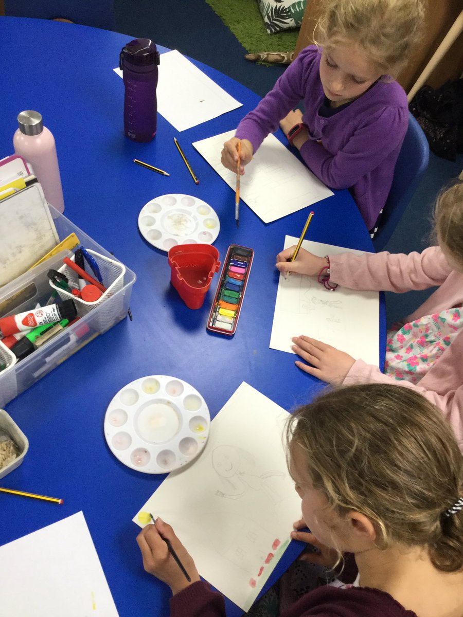 ThamesideSch's tweet photo. We have been inspired by @QuentinBlakeHQ to use watercolours to create our own illustrations for Charlie and the Chocolate Factory #arttps #GLEtps https://t.co/YNSCJGViuk