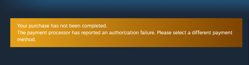 VedGupta966's tweet photo. Hello @FamPaySupport ,
I have been trying to purchase an item on Steam and my card has been declined every time.
Here is a screenshot of the error message displayed on steam: https://t.co/MYsH7TMFUA