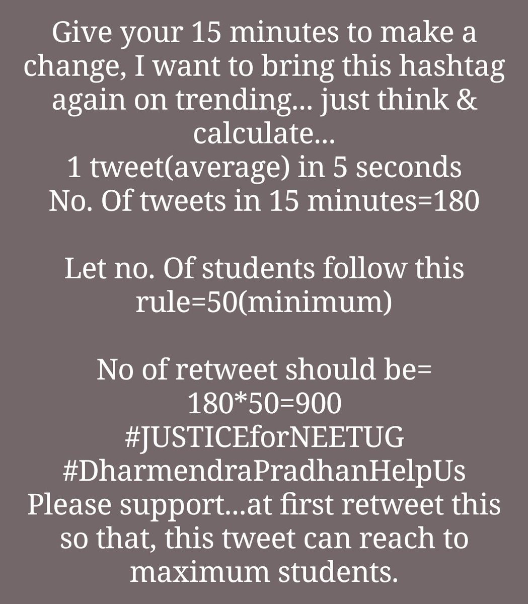 AnkitArvi4's tweet photo. Please support me guys...we will definitely win... let's give it a last try , take your 1 hour to tweet and retweet every single tweet...please, we have no other way so please give it a try...we will win...
#JUSTICEforNEETUG
#DharmendraPradhanHelpUs https://t.co/yqxhT8VqbZ