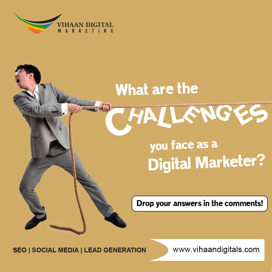 vihaandigitals's tweet photo. Let us know the Major challenges you face as a Digital Marketer? 🤔
#vihaandigitalmarketing #vihaandigitals #digitalmarketing #contentmarketing #socialmediamarketing #internetmarketing #onlinemarketing #digitalmarketingcompany #DigitalmarketingChallenges https://t.co/DiX2L2WWAh