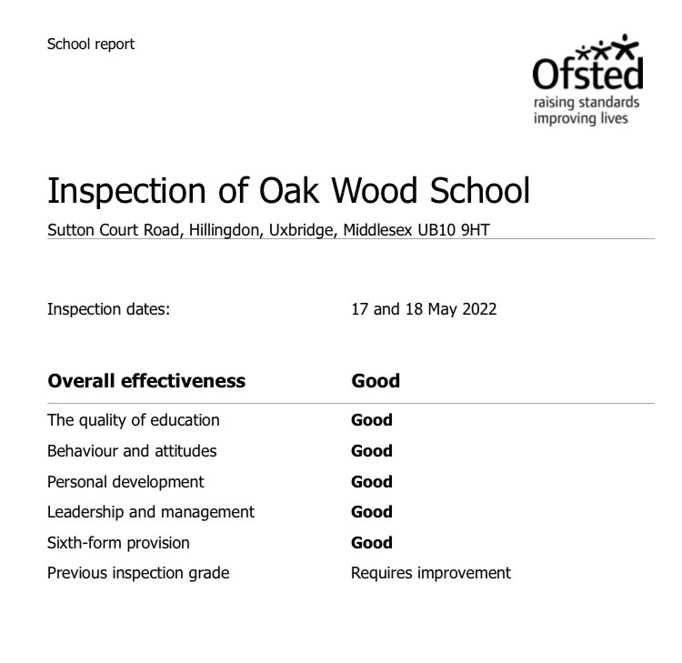 EJSpary's tweet photo. It’s not why we do it but it’s great to have all the hard work recognised! Well done to everyone at @Oak_Wood_School https://t.co/WIHgiYXMhq