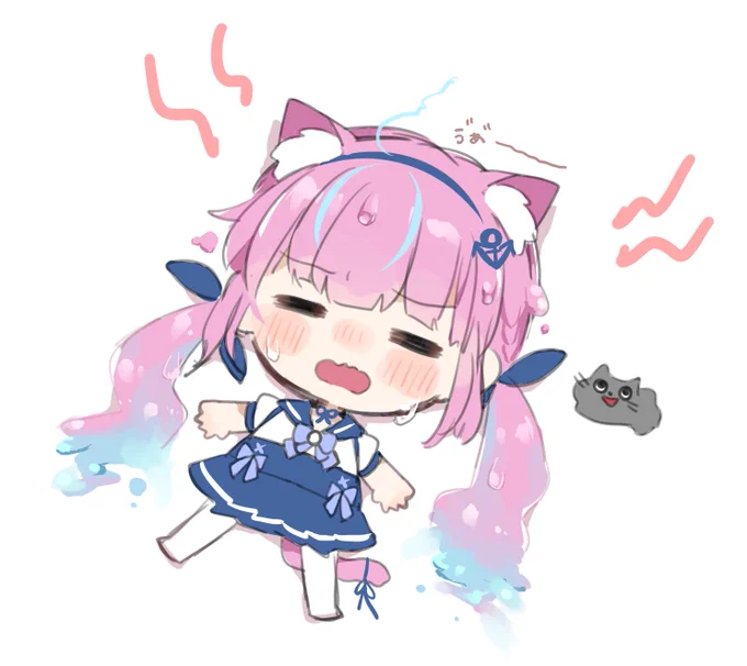 暑すぎて溶け始めた #あくあーと 