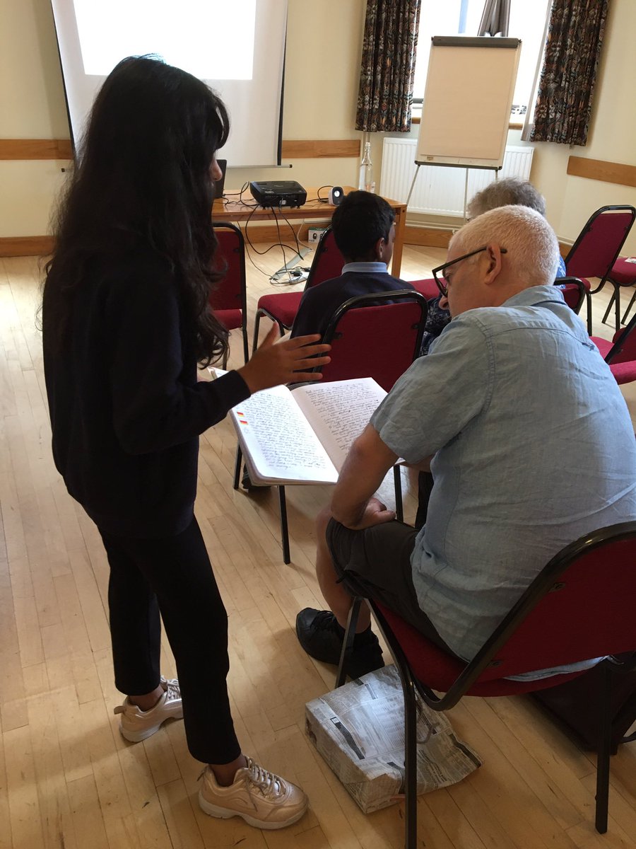 DEC_SY's tweet photo. Explaining their essays that came out of the work #NVAFC https://t.co/xxhVZmyzED