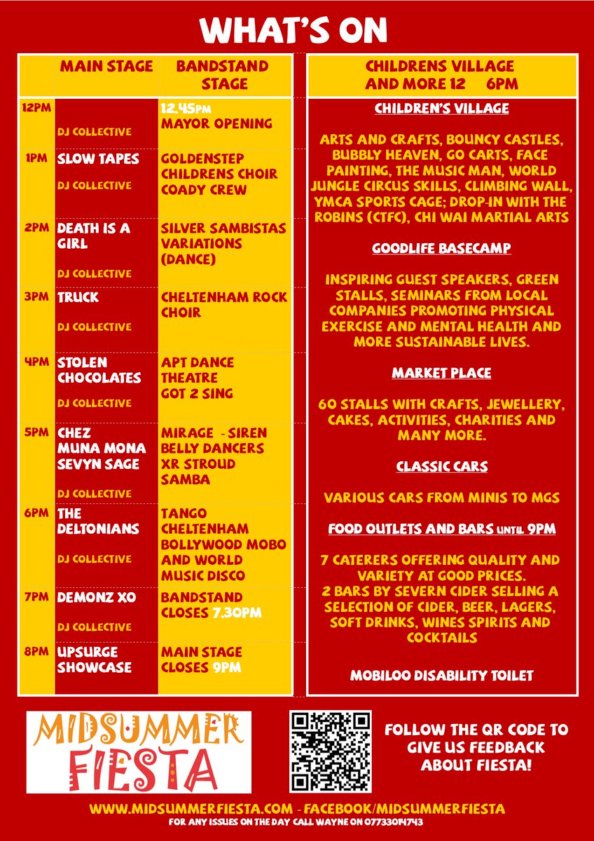 MidsummerFiesta's tweet image. Cheltenham Midsummer Fiesta is back, Saturday 2 July 2022, Montpellier Gardens!