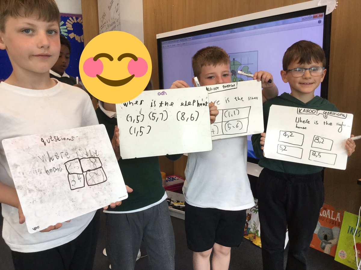 MissKSmith2's tweet photo. After playing Kahoot! with @MrsMon4 we have been been super keen to play @Kahoot! all week. We played @Kahoot! to identify our correct spelling words and we even created our own questions for finding grid references #digitallearning #weachievetogether @Stoneywood_1 https://t.co/5uJ1DUI6xs