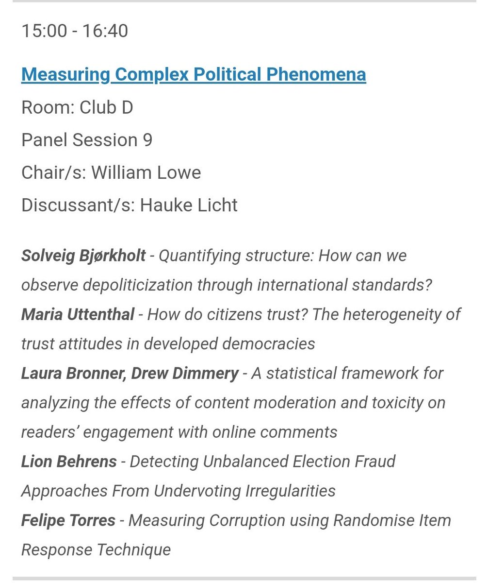 Looking forward to present my standards paper at the EPSA panel on Measuring Complex Political Phenomena!