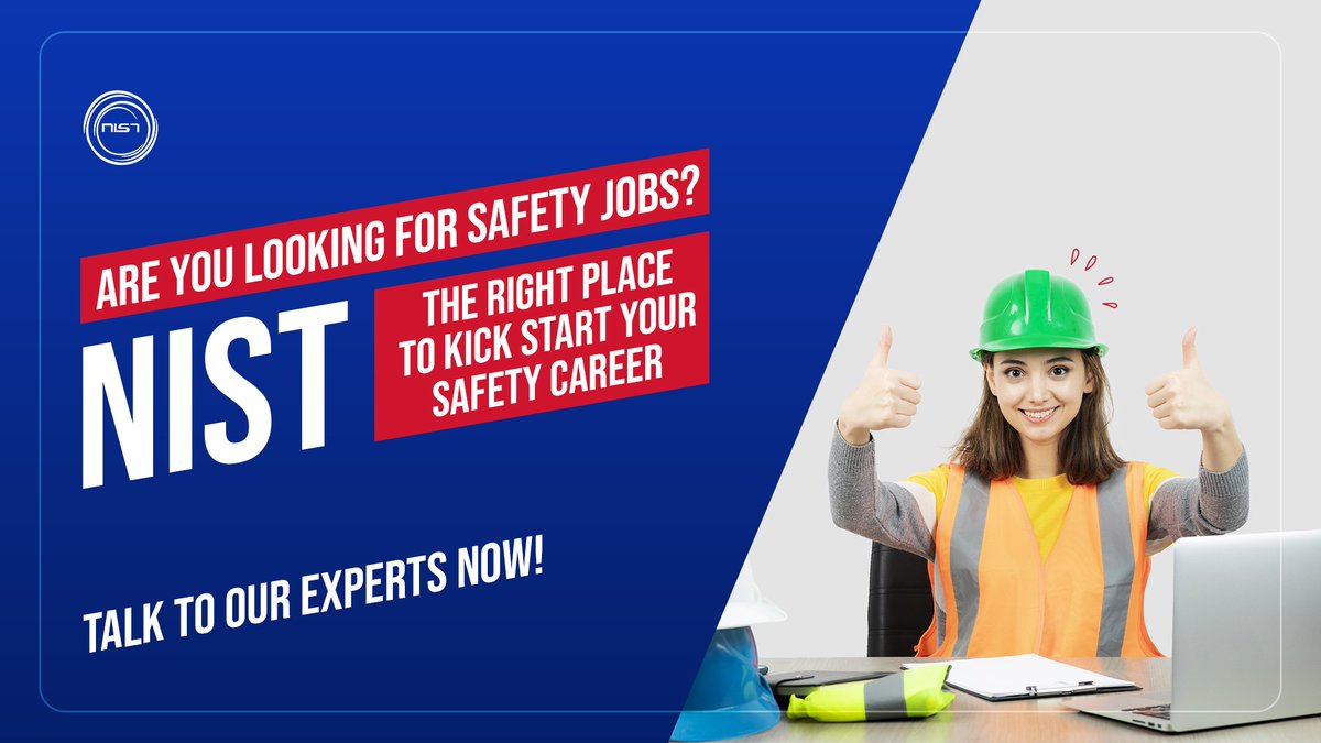 NIST_Global's tweet photo. Start studying International Safety Courses &amp; get placed as a Safety Professional. Choose NIST as your learning partner to get placed in top leading organizations. 
#nist #nistinstitute #nebosh #iosh #idip #iema #safety #safetycareer #healthandsafety #safetyinstitute https://t.co/PsPE91goC0