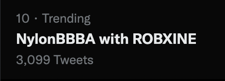 Wanderers, Berries, and Shortcakes!

You're all stellar tonight. Our tagline suddenly climbed the tenth spot on the nationwide trend list in less than thirty minutes. Let's maintain our momentum by elevating to a higher position, so keep on tweeting!

NylonBBBA with ROBXINE