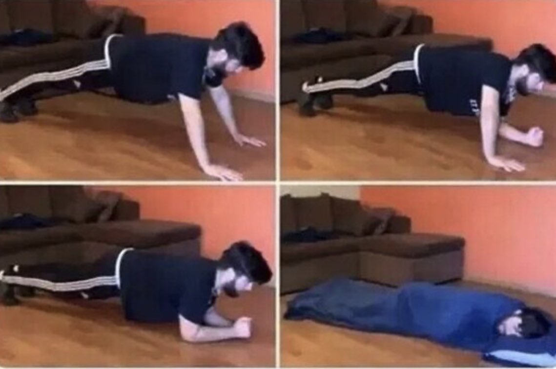Eu a tentar treinar