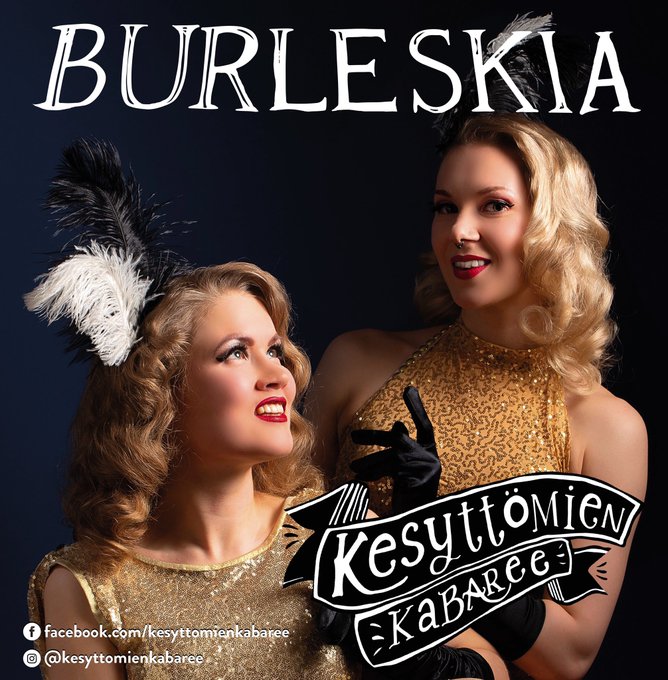Kesytt&ouml;mien Kabaree will happen in two weeks at Tampere! 🤩  Welcome. 😘  💋@BarIhku 💋Thu 7.7.2022 💋Doors:<a href="/tag/burleski"class="tags"><span>#burleski</span></a>