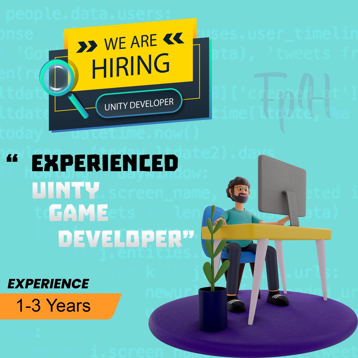 We are looking for UNITY 3D GAME DEVELOPER on urgent basis. 
Requirements:
Excellent skills in games development. Knowledge of game is plus
 Must have good programming skills, problem solving. 
1 year experience or is a plus.
Join our team by sending your resume at 0320 4357663