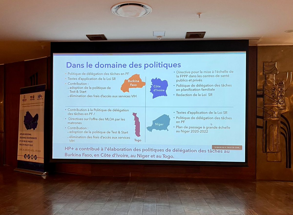 POuagaPF's tweet photo. Le @pouagaPF a pris part à Lomé à la cérémonie d’ouverture de l’atelier régional d’échanges d’expériences et fin de projet de @HlthPolicyPlus aux côtés du @MSPS_Togo, de l’Ambassade des États Unis au Togo et l'@OoasWaho. #FamilyPlanning https://t.co/hW14I8HK8q