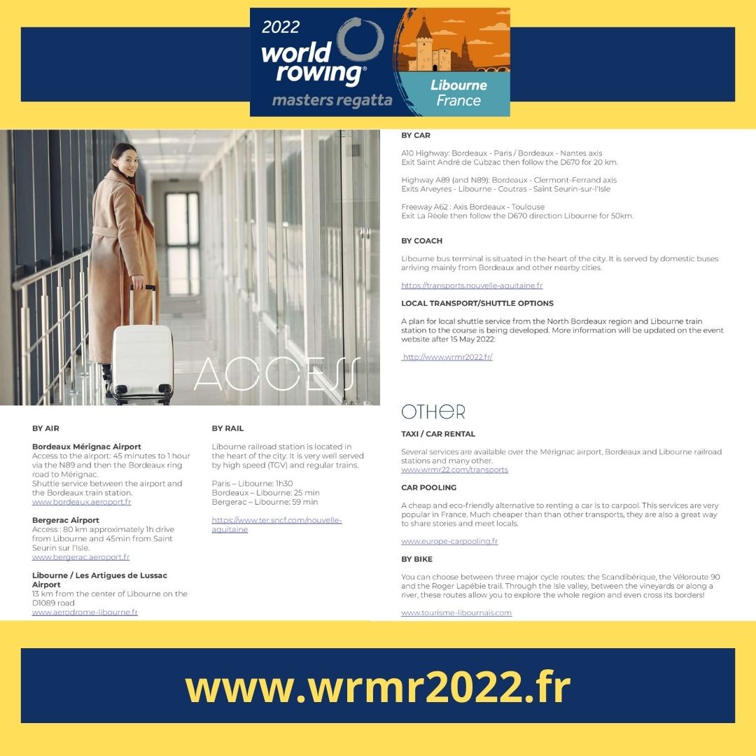 2022Rowing's tweet photo. Comment venir ?
How to come ?
https://t.co/VUZAHT0s3n
#rowing #magaviron #worldrowing #FFAviron #filippi #mastersrowing #wrmr2022 #empacher #falconracing #row360 #row2k https://t.co/gFcw9Kp431