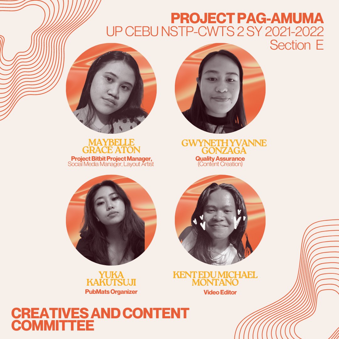 ProjPagamuma's tweet photo. The journey of Project Pag-amuma has been extremely enriching with lot of learning and full of volunteerism. Truly, the fruit of collective movements is beyond remarkable✨.  

Presenting the people behind the success of Project Pag-amuma —

Kay sa Project Pag-amuma, pinangga ka! https://t.co/jqb7fuir6n