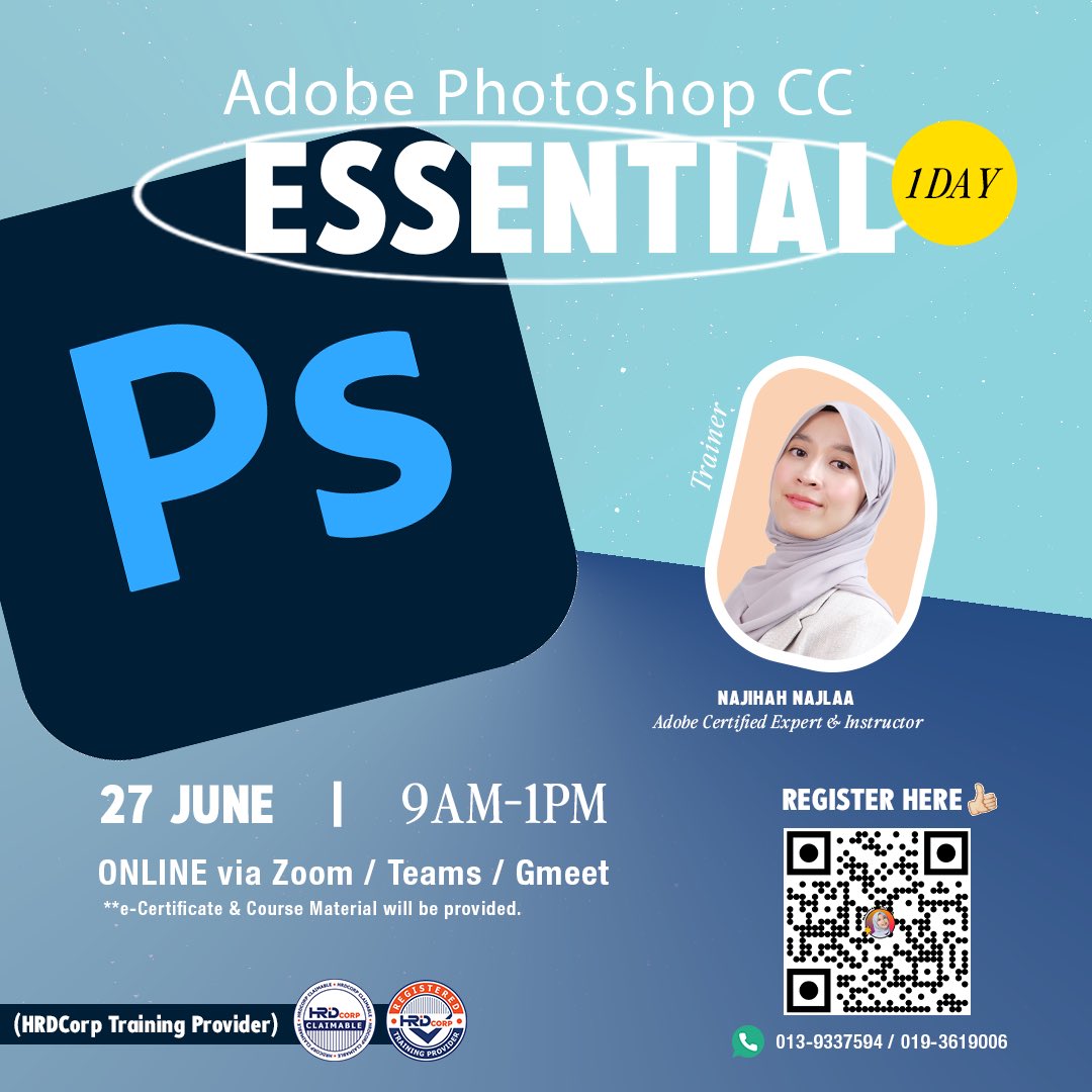 sharingbasics's tweet photo. Wanna learn #Photoshop? Here are  trainings available for you!

• PS Essential (1 day) → 27 June
• PS Introduction (2 days) → 27-28 June
• PS Advanced (2 days) → 29-30 June
• PS Masterclass (4 days) → 27-30 June

More info👇🏻
https://t.co/TW8UNA3o9k https://t.co/3EgVPF9z73