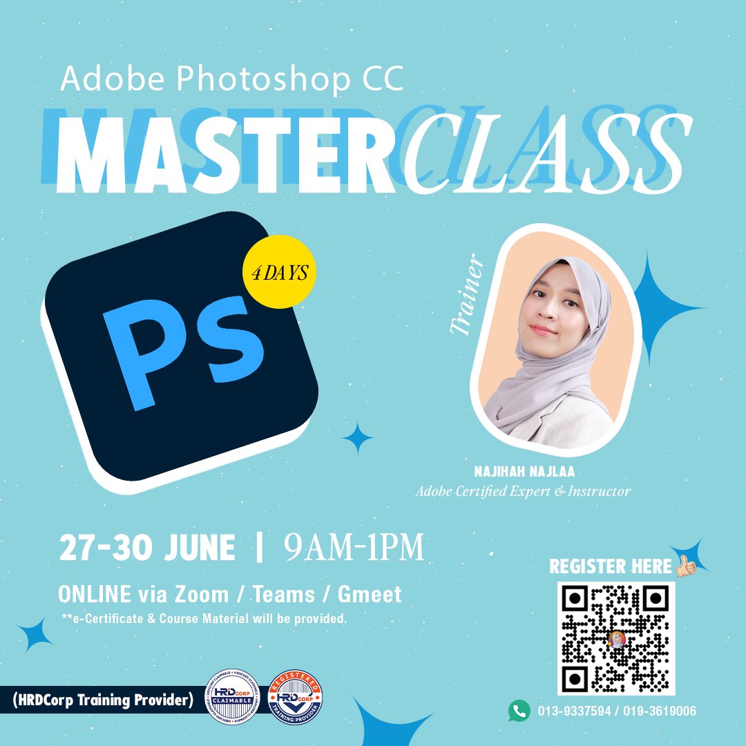 sharingbasics's tweet photo. Wanna learn #Photoshop? Here are  trainings available for you!

• PS Essential (1 day) → 27 June
• PS Introduction (2 days) → 27-28 June
• PS Advanced (2 days) → 29-30 June
• PS Masterclass (4 days) → 27-30 June

More info👇🏻
https://t.co/TW8UNA3o9k https://t.co/3EgVPF9z73