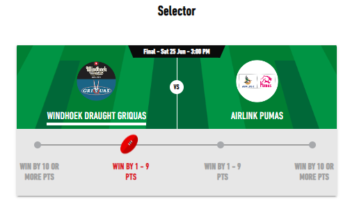 📢 The fans have spoken in the <a href="/blacklabelsa/">Carling Black Label ᅠᅠᅠᅠ</a> Score Predictor game. 6⃣3⃣% are backing <a href="/GriquasRugby/">Griquas Rugby</a> to win by 1-9 points against Airlink Pumas in the #CarlingCurrieCup Final 🏉. Make your predictions and stand a chance of winning a share of R62K. Play Now: carlingpredictor.com