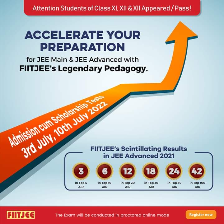 FiitjeeLucknow's tweet image. #GatewayToSuccess

Attention Students of Class XI, XII &amp;amp; XII Appeared / Pass!

Accelerate your preparation for JEE Main &amp;amp; JEE Advanced with FIITJEE&apos;s Legendary Pedagogy.

Come, be a part of the most dominating forum through FIITJEE Admission cum Scholarship Test.