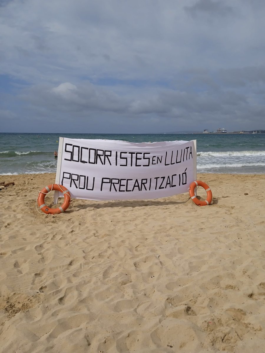 cgtsocorrismo's tweet photo. Arranca la huelga en el servicio de salvamento y socorrismo en Mallorca.

Huelga boicoteada con servicios mínimos abusivos del 100%, pese a todo los compañeros siguen con la total convicción de la lucha sindical para lograr la profesionalización del sector. https://t.co/V1g8eIl9Yt