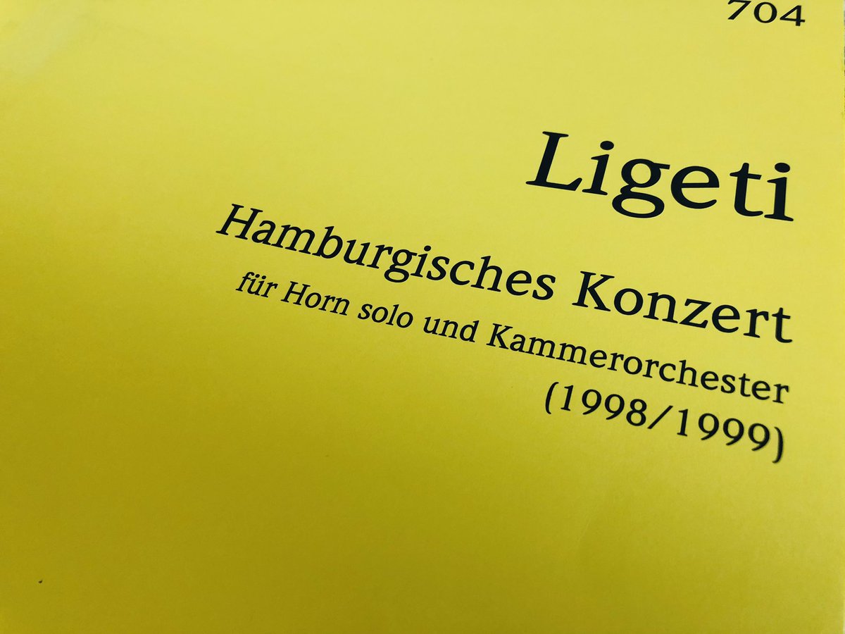 KalliJari's tweet photo. A selection of performance instructions from György Ligeti’s splendid ’Hamburg Concerto’ (1998/1999) for solo horn and chamber orchestra (with two basset horns and four obbligato natural horns). 📯💛 #AdventuresInMusic #scoreoftheday https://t.co/tzKSGrj06J