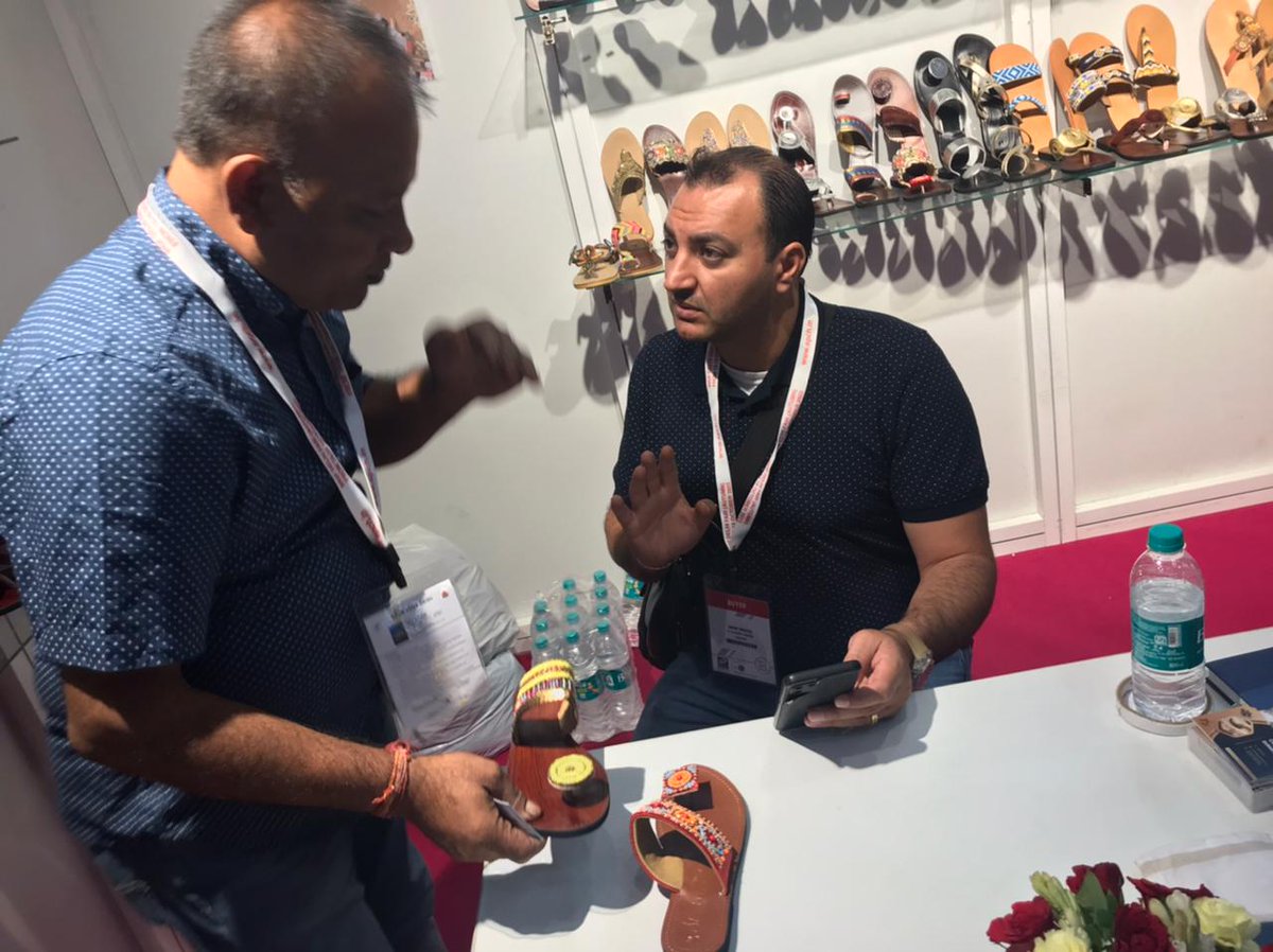 IndiaInLebanon's tweet photo. A business delegation from Lebanon attended the India International Garment Fair & Indian Fashion Jewellery & Accessories Show #IFJAS from 20-22 June at Greater Noida, India. There is increasing interest among Lebanese traders to introduce new Indian products in Lebanese market. https://t.co/vVoK71abS3
