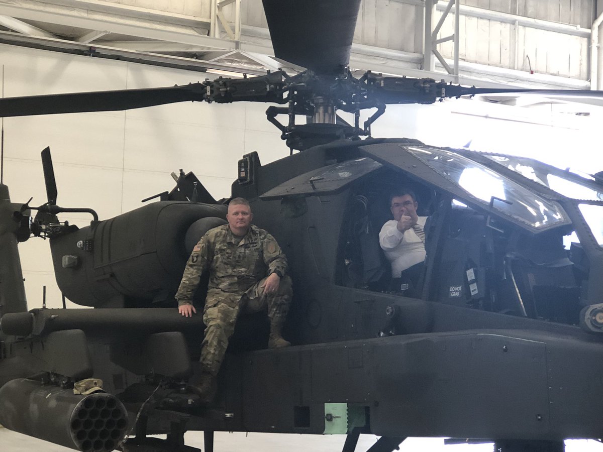 DonEppsEDU's tweet photo. PROOF a portly but determined middle school principal can fit into the cockpit of an Apache Helicopter!!
#ChasingGreatness with the #BigRed1
#KSLeaders #JoyfulLeaders #tlap #LeadLAP https://t.co/n1SNOUJ92t