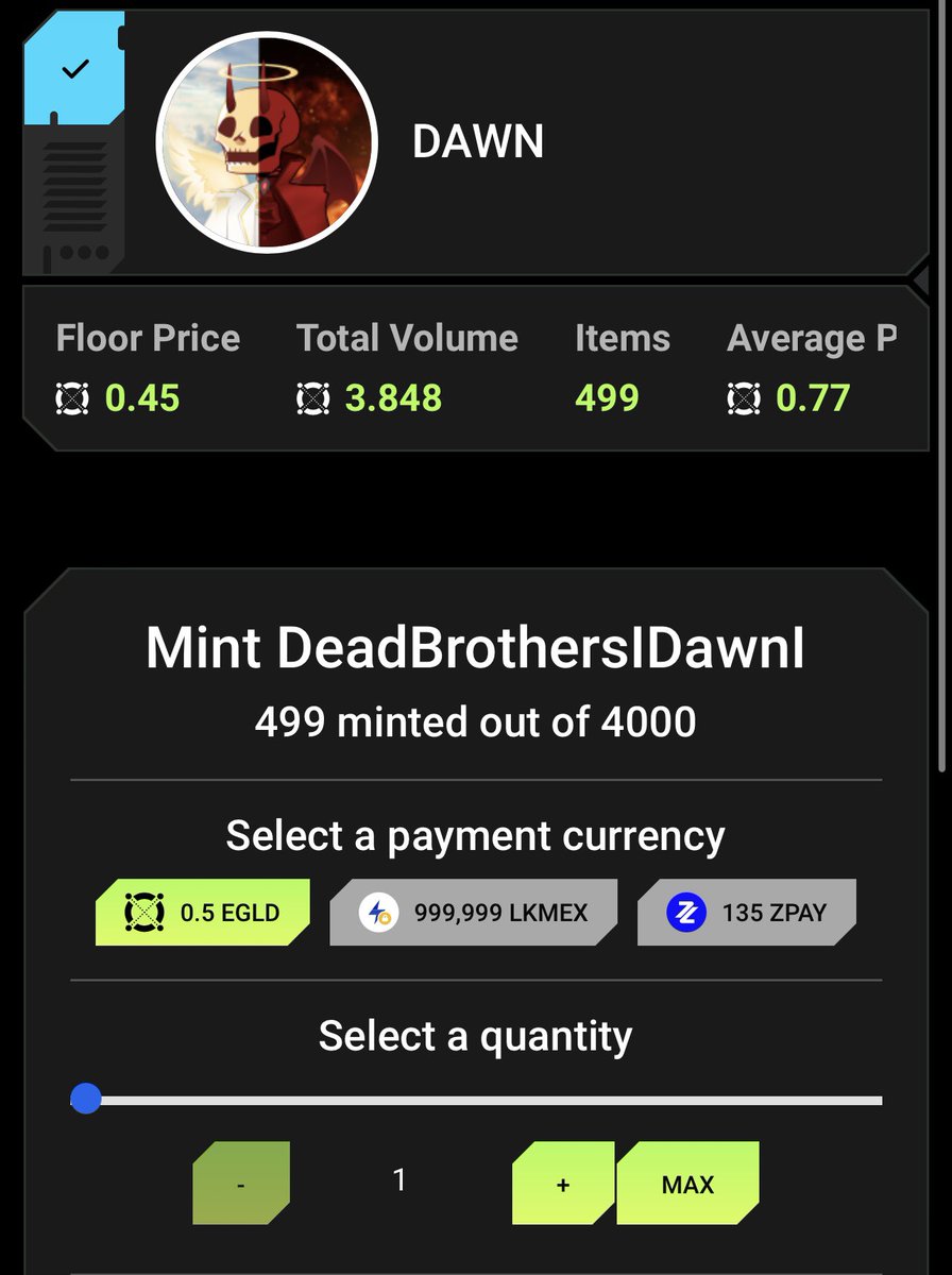 dbrothersclub's tweet photo. #DeadBrothers ๐,
We don't like to rush things, we're here forever ๐ฏ.
From now, โDawnโ Brothers are verified on #XOXNO (@TrustMarketNFT)
https://t.co/z0OuQAe3NX
Stay tuned, more info to come ๐
#MetaBrothers ๐ https://t.co/9qR3Oc6T9v