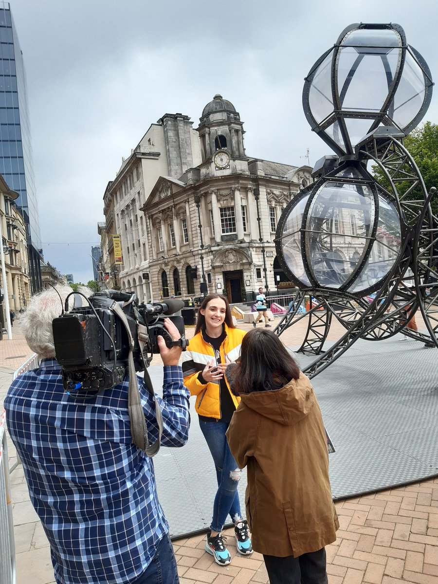 HelenAnnetts's tweet image. @Labbers27 smashing her interview as ever! Tune in to @bbcmtd this tea time to find out what&apos;s happening as part @BhamDanceFest this wkend. Including the amazing structure in the background plus dance, dance, hippos, dance in every Sq in town Fri, Sat, Sun. #B2022Festival