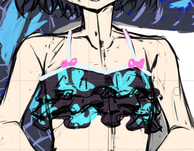 水着の柄に悩む 