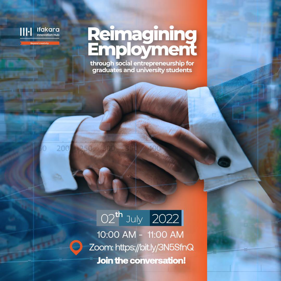 HubIfakara's tweet photo. Do not miss a chance to LEARN!!
Join us as we virtually reimagine #employment through #socialentrepreneurship .  
2nd July from 10:00am to 11:00am, SAVE THE DATE!!
Use the link below (link in the bio) to register;
https://t.co/wKp7DnlYyU https://t.co/T5Np9Pmt0A