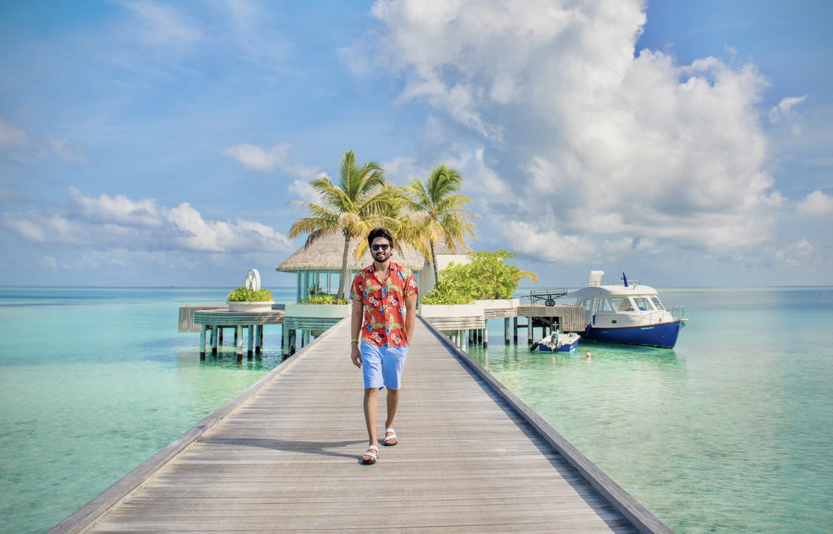 iSujithreddy's tweet photo. This is my kind of happy place🌊🌴☀️ #Maldives https://t.co/KnAqueGCOK