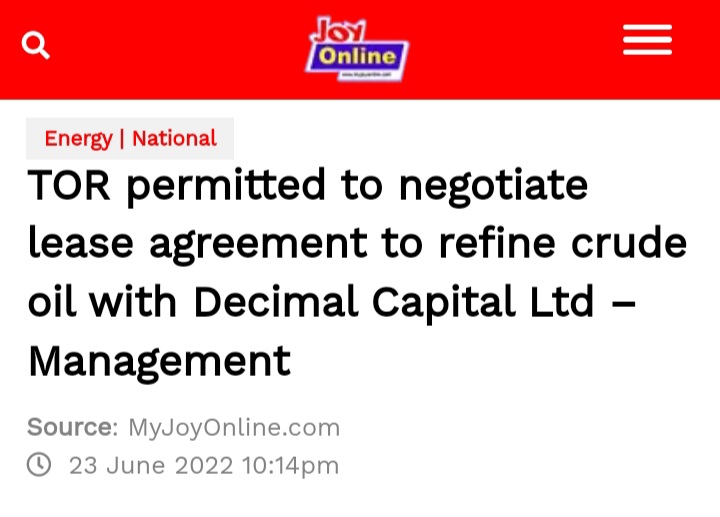 HenryOseiAkoto_'s tweet photo. We (NDC) must be interested in this TOR private partnership.
Who are these private partners benefiting from the lease?
Who are the ones behind Decimal Capital Ltd?
Why is TOR not disclosing the name of the "transactional advisor" on the deal?
Government must be open on the deal. https://t.co/UnrqbwMTAK