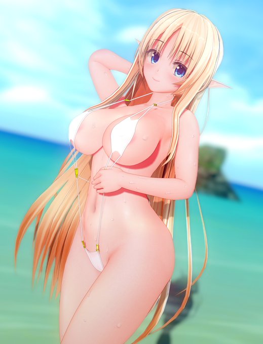 暑い金髪エルフ 