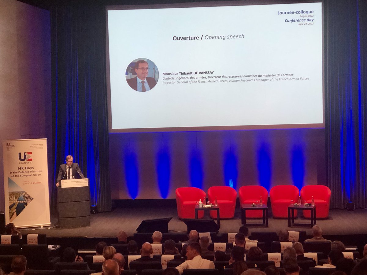 b_ledeley's tweet photo. En direct de Tours #HRDays of the Défense Ministries of the European Union #UE #HR Les femmes et les hommes au cœur des politiques et des systèmes de défense #PFUE ⁦@DRHmindef⁩ https://t.co/xTctR6N2K3