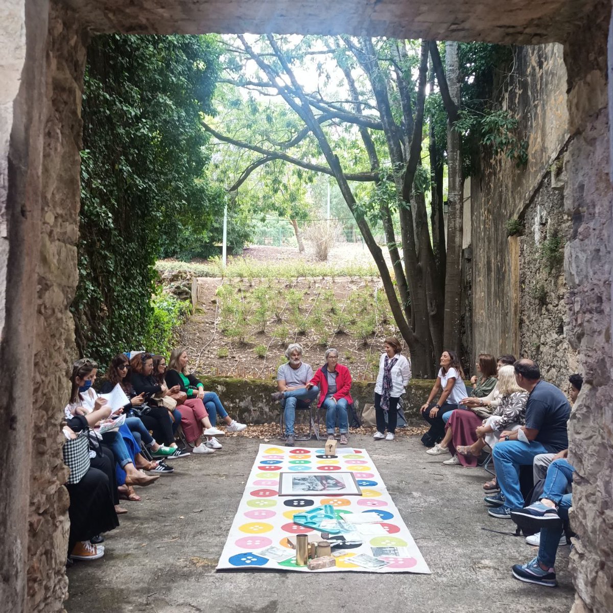 Greetings from Município de Oeiras' Gunpowder factory! We just held a #dreammuseater workshop for #teachers about digital storytelling. Objects from collections were used as #storytelling devices. A great experience and everyone is really excited for the future! <a href="/EUErasmusPlus/">Erasmus+</a>