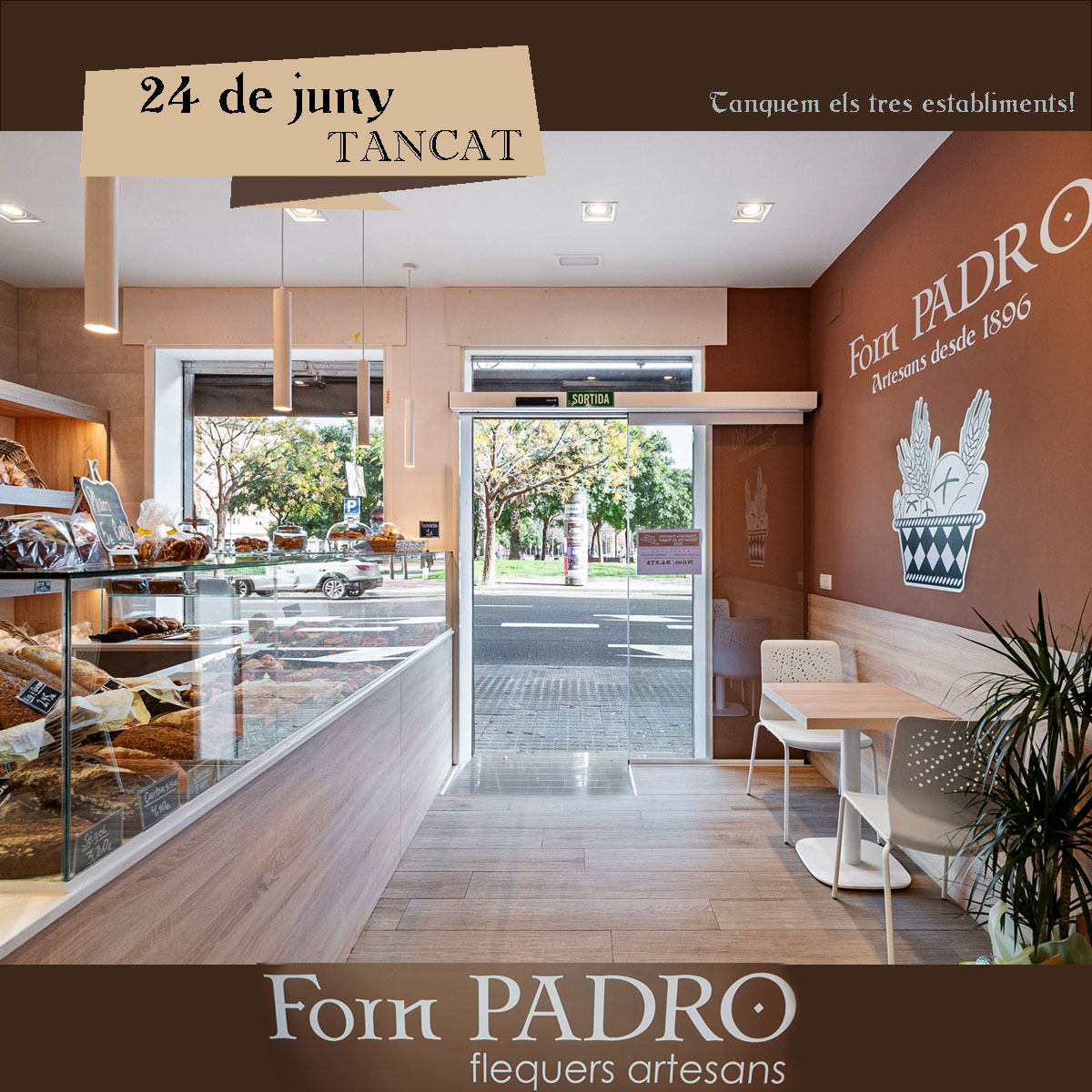 Bon dia! Avui fem festa. NO OBRIREM! ⏱ #Horari #SantJoan2022 #NouBarris #Barcelona