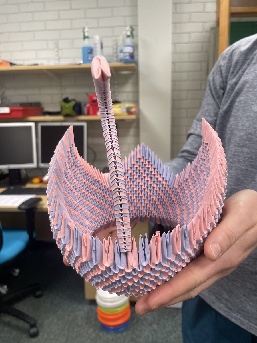 What a lovely gift from Piotr to Miss Cumming for her last day, can you believe he made this from paper!? <a href="/InveralmondC/">Inveralmond CHS</a>