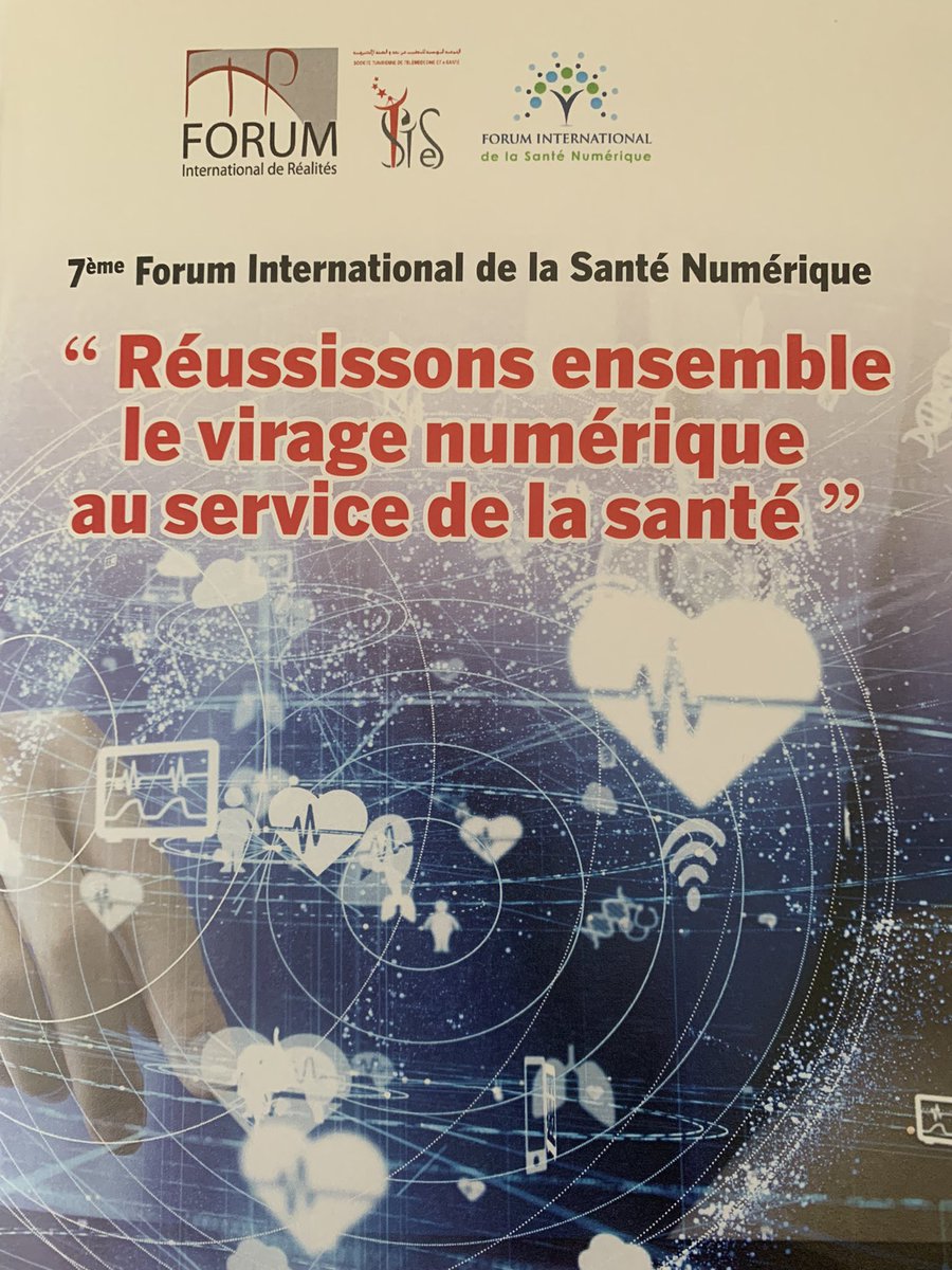 J’interviendrai aujourd’hui au 7eme Forum international de la #santenumerique de Hammamet (23-25 juin) Le thème de la table ronde est « la #telemedecine dans l’espace francophone ». Nous parlerons des plateformes de #teleexpertise en Afrique pour améliorer l’accès au 2eme recours