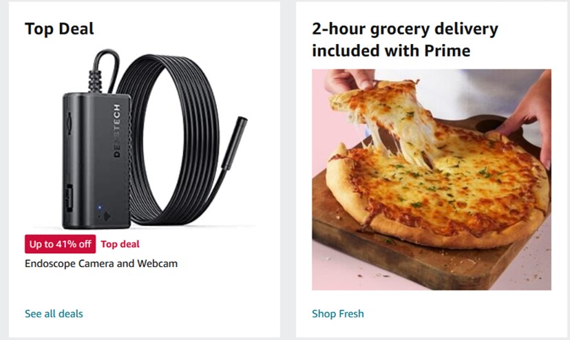 evolvingmagic's tweet photo. Every once in a while I click on Amazon's suggested products button ... not sure what their AI was thinking by showing this pair of choices side-by-side 😛
#amazon #pizza #author #Authors #AuthorsOfTwitter #writer #endoscope #AI #cameragoeswhere https://t.co/5wYEyWWoPr