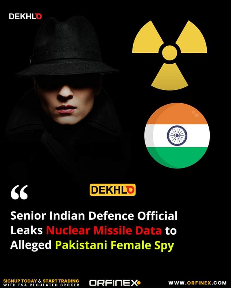 hamzasmarties's tweet photo. An Indian engineer associated with a sensitive organisation was honey-trapped (💋👅) by a purported Pakistani female spy who successfully acquired details of the Indian missile development from the former. https://t.co/2lb5o7zhKq