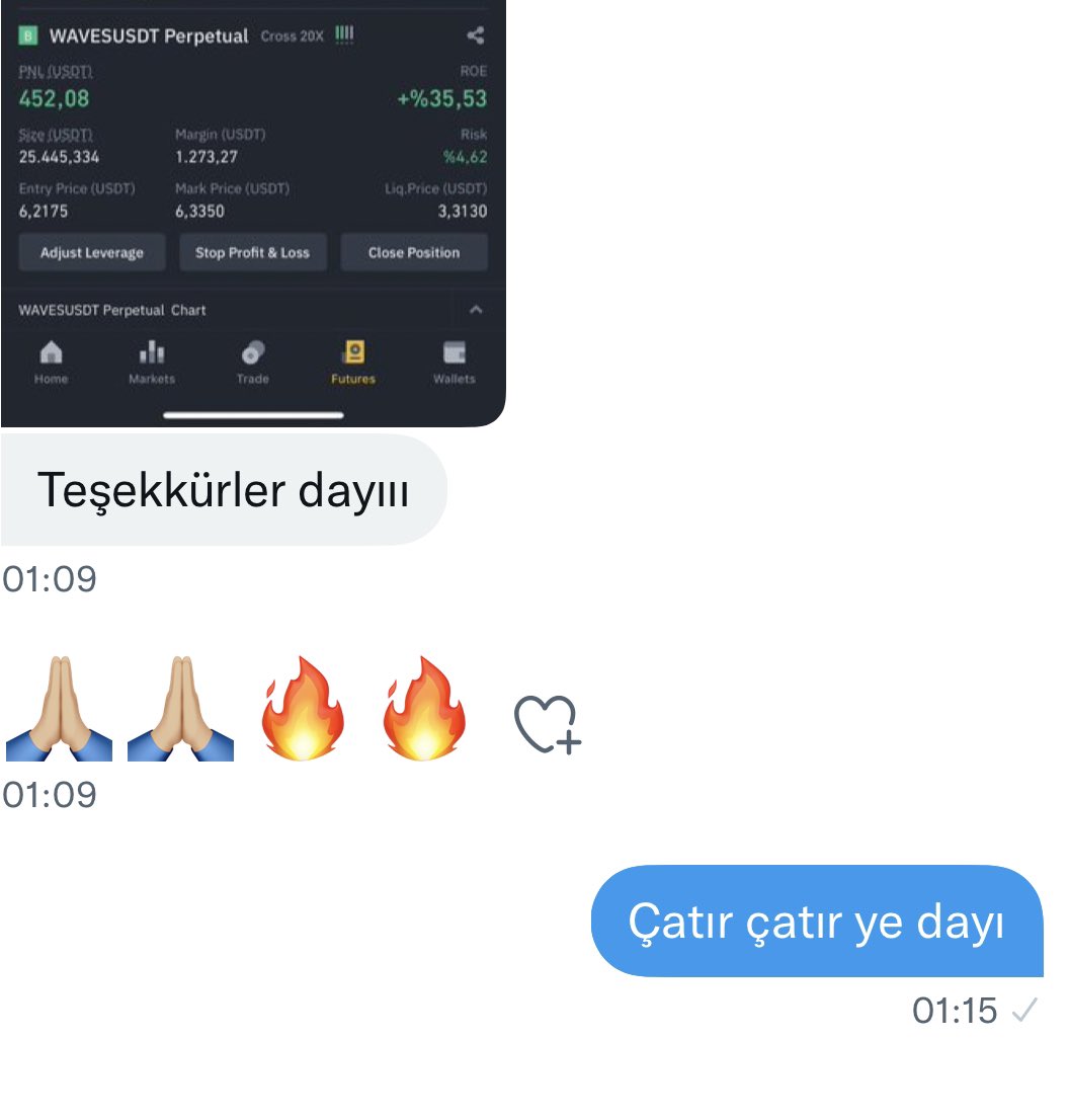 Ekoanalizz's tweet photo. Dün takipçi arkadaşlarımız baktım ki usdtsiz kalmış canları sıkkın dedim olmaz öyle gerekeni yapayım SONUÇ USDT TABİ 💵💵💵💵 

Çatır çatır yiyiniz ✋

Waves sömürldü 🐳🧿 

#btc #binance #waves https://t.co/jaOZziSXW5