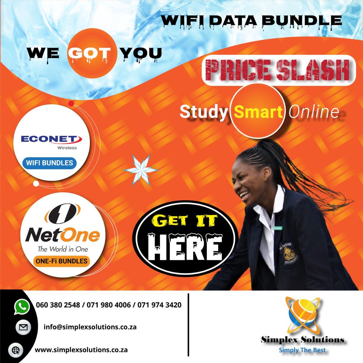 Simplexsolutes's tweet photo. We make it Happen this Winter
❄️❄️❄️❄️❄️❄️❄️❄️❄️
Checkout Our Wifi Data Bundle Price Slash Available on Our Self Service Platform below: 👇🏼
https://t.co/TlFhF6OtEM
#simplexsolutions #netoneonefibundle #prepaidservices #zimairtime https://t.co/Tv0nQGJpRF
