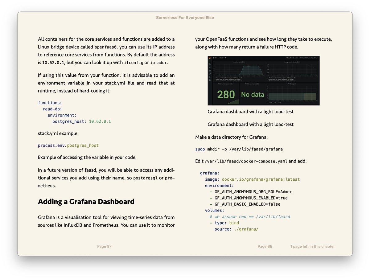 openfaas's tweet photo. For #FaaSFriday, here's a few highlights from our eBook:
π³ Managing OpenFaaS via its REST API
π³ Accessing Postgresql from functions
π³ Monitoring with Grafana
π³ CI/CD with GitHub Actions + GHCR
#functions #nodejs #sql #developers #faas π
https://t.co/cwOrcPek5M https://t.co/AlLs7Zm88Z