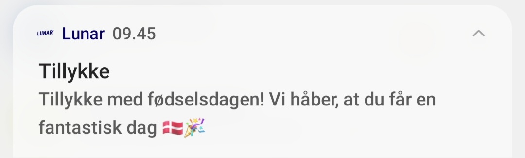 MissSiphora's tweet photo. Når selv banken husker en.... det varmer lidt 😀🇩🇰 #Tak #LunarBank #ItsMyBirthday https://t.co/LIWgZOOodH