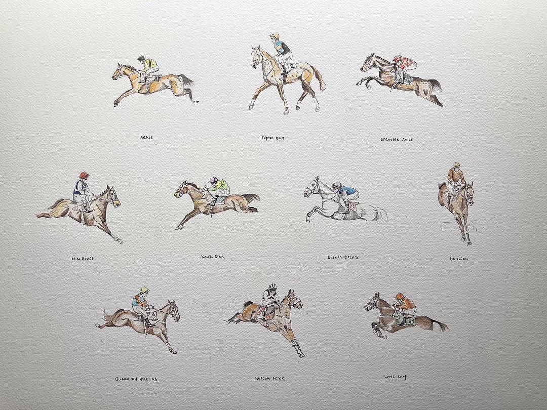 JRFArmstrong's tweet photo. Latest work being checked over! Top 10 Chasers according to @timeform #NHracing #jumpracing #arkle #FlyingBolt #SprinterSacre #MillHouse #DesertOrchid #Dunkirk #BurroughHillLad #MoscowFlyer #LongRun
If enough Interest will go to print & will send some donations to @Racingwelfare https://t.co/AlcEDfdub2