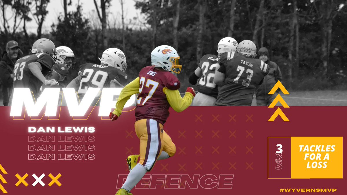 WyvernsAFC's tweet photo. 🏈 DEFENSIVE MVP:
Somerset Wyverns @ @CornwallMonarchs

Daniel Lewis - Linebacker

Gameday captain Dan flew around the field all game, causing havoc and leaving some opposition wondering where he came from. An MVP level performance from the veteran linebacker. https://t.co/QPXragdxIP