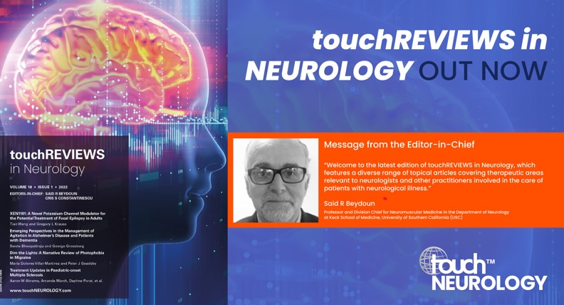 Next issue of touchREVIEWS in NEUROLOGY is OUT NOW!!

🌟 Explore now: ow.ly/P5wh50JFShR

#dementia #movementdisorders #multiplesclerosis #neuromusculardiseases #neuroimmunology #Parkinson’sdisease #sleepmedicine #neurology #epilepsy, #headachedisorders, #Alzheimer’sDisease